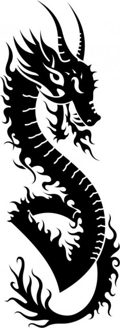 Tatuagem de vetor de dragão