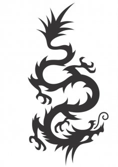 Chinese Dragon Silhouette Vector Free Vector