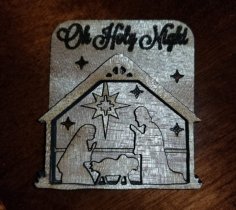 Laser Cut Christmas Nativity 3D Shadow Box SVG File