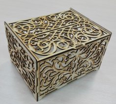 Laser Cut Wedding Card Box With Slot Free Vector