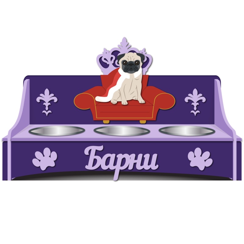 Laser Cut Raised Dog Bowl Stand Free Vector
