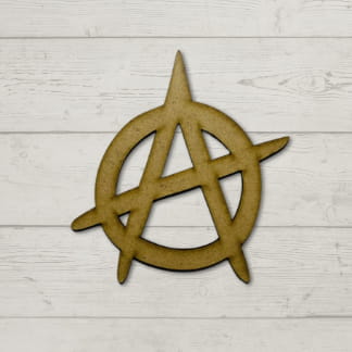Laser Cut Unfinished Wood Anarchy Symbol Cutout Free Vector