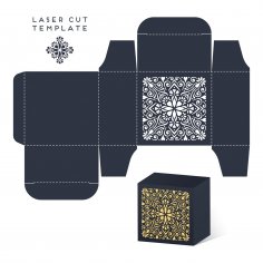 Lasergeschnittene Geschenkbox-Vorlage für Hochzeiten