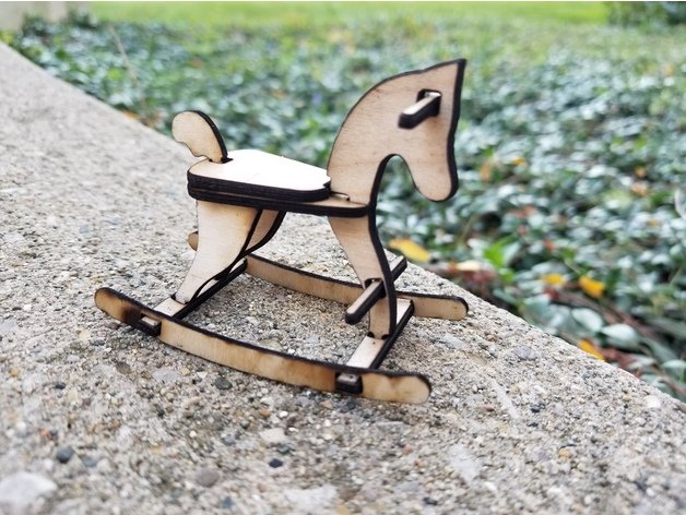 Laser Cut Rocking Horse Template DXF File