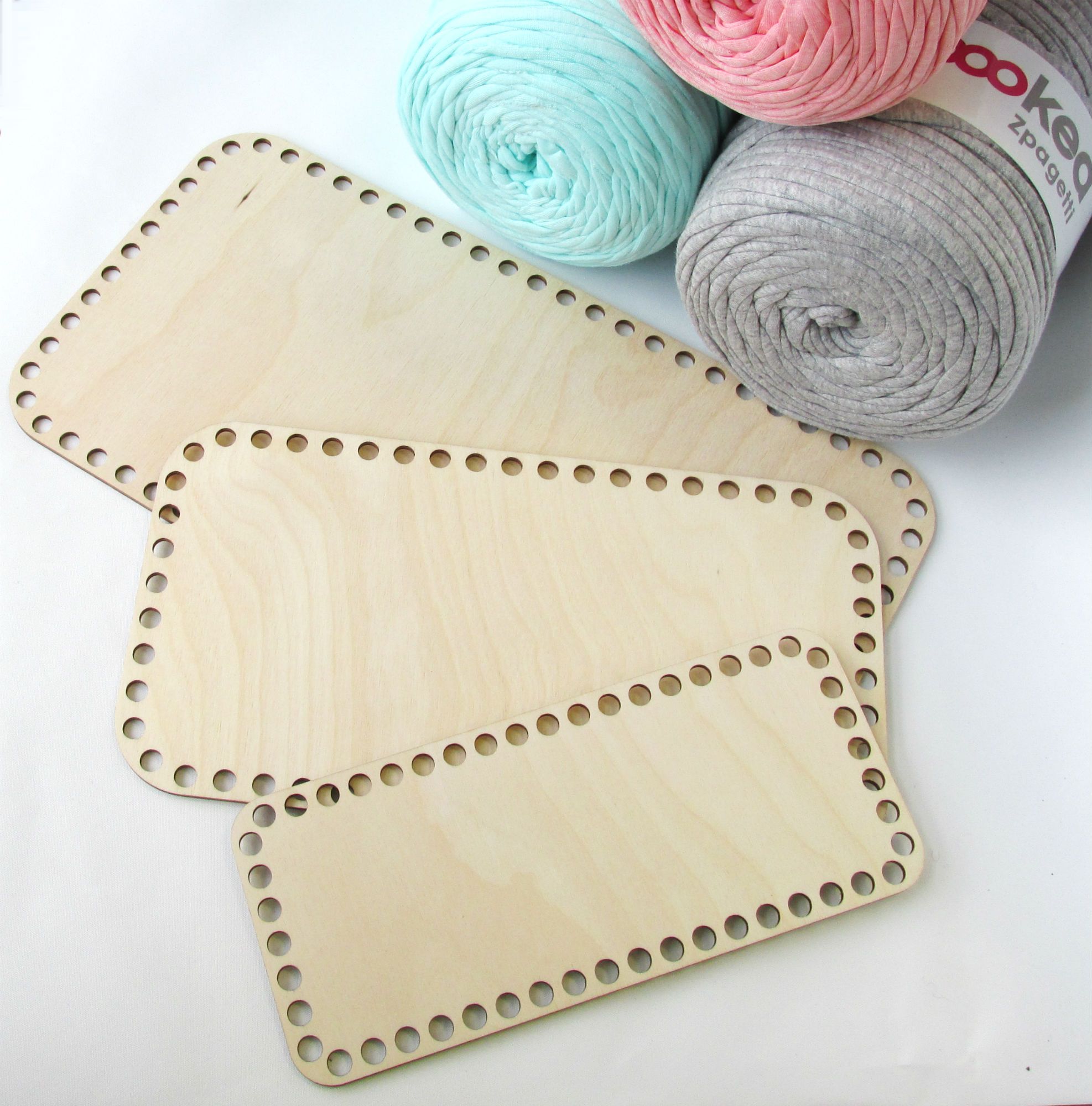 Laser Cut Wooden Bases For Crochet Baskets Free Vector