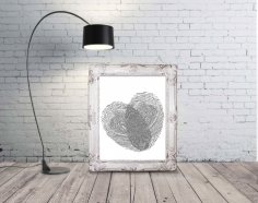 Laser Engraving Fingerprint Wall Art Free Vector