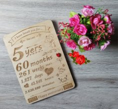 Laser Engraved Anniversary Wall Art Free Vector