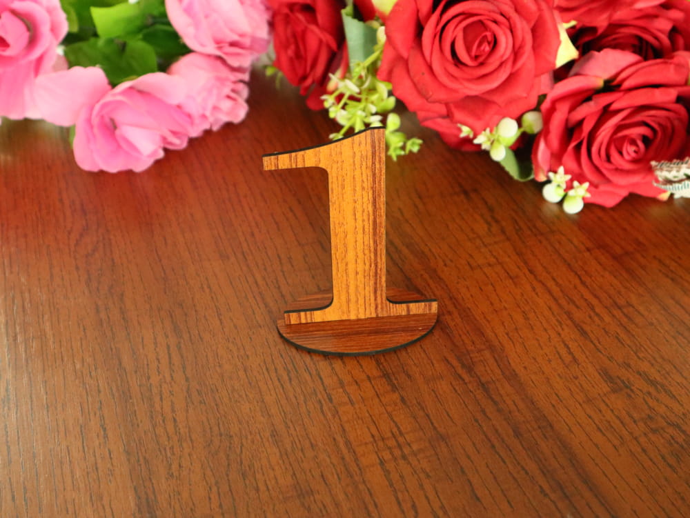 Laser Cut Wood Wedding Table Numbers Free Vector