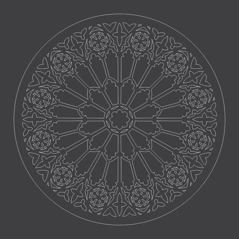 Circle Jali Pattern Laser CNC Design DXF File