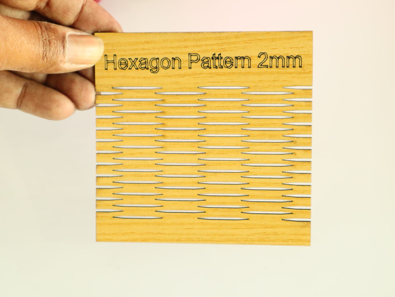 Laser Cut Living Hinge Hexagon Pattern 2mm Free Vector