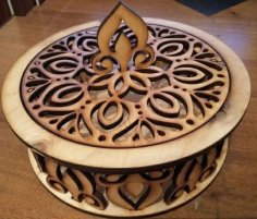 Lasergeschnittene dekorative Bonbonschale aus Holz