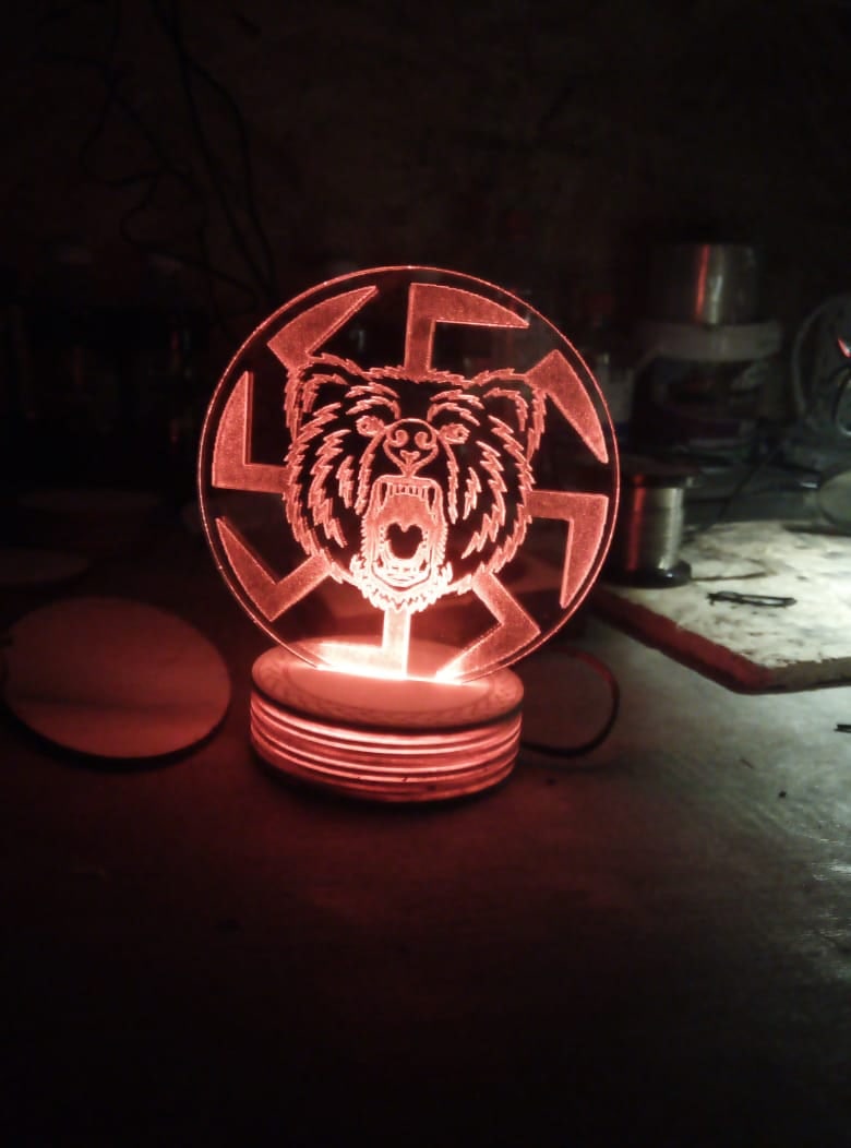 Laser Cut Acrylic Night Light 3mm Free Vector