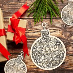 Laser Cut Christmas Decorations Christmas Tree New Years Toys Free Vector