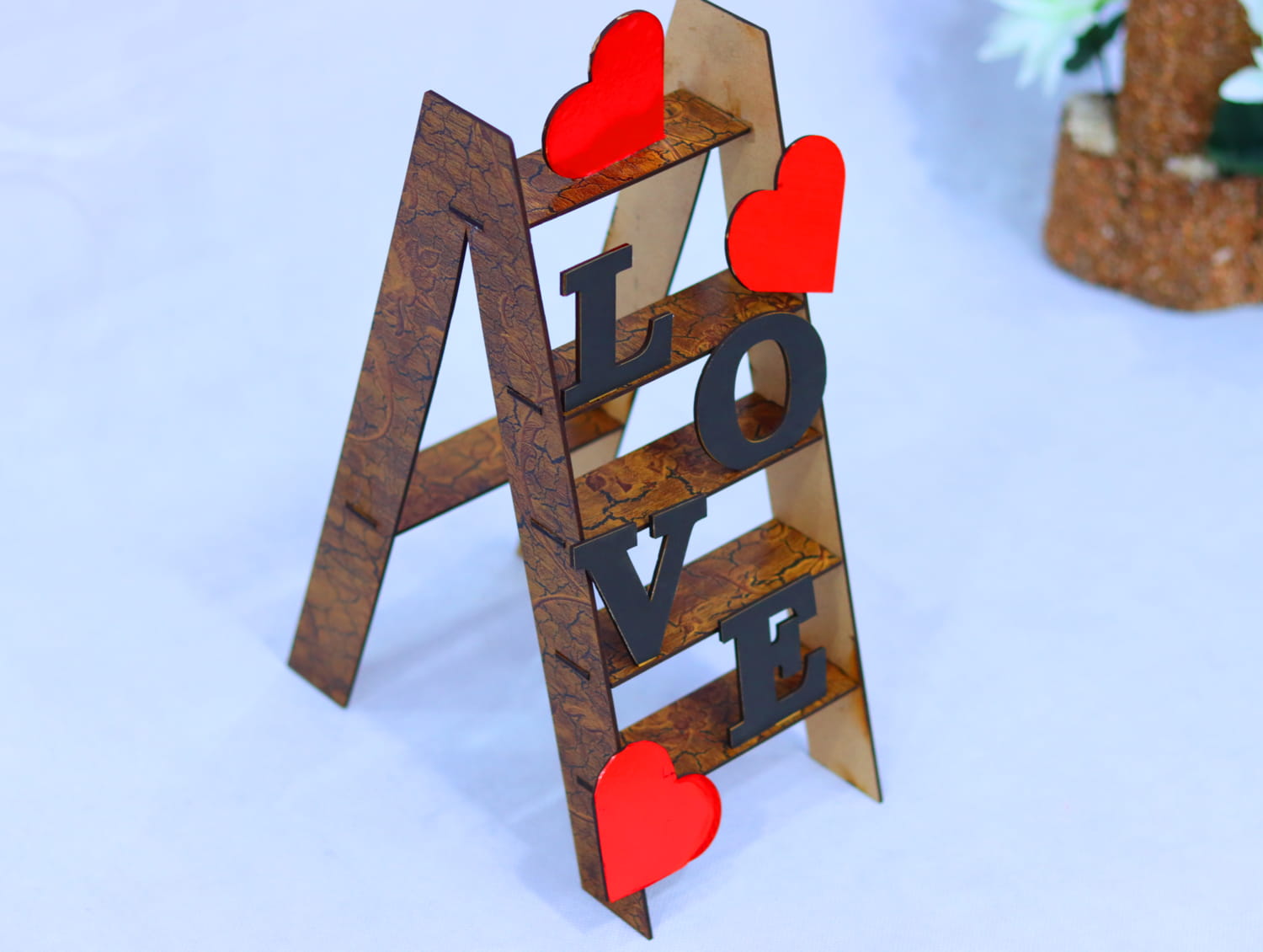 Laser Cut Love Stand 3mm Free Vector