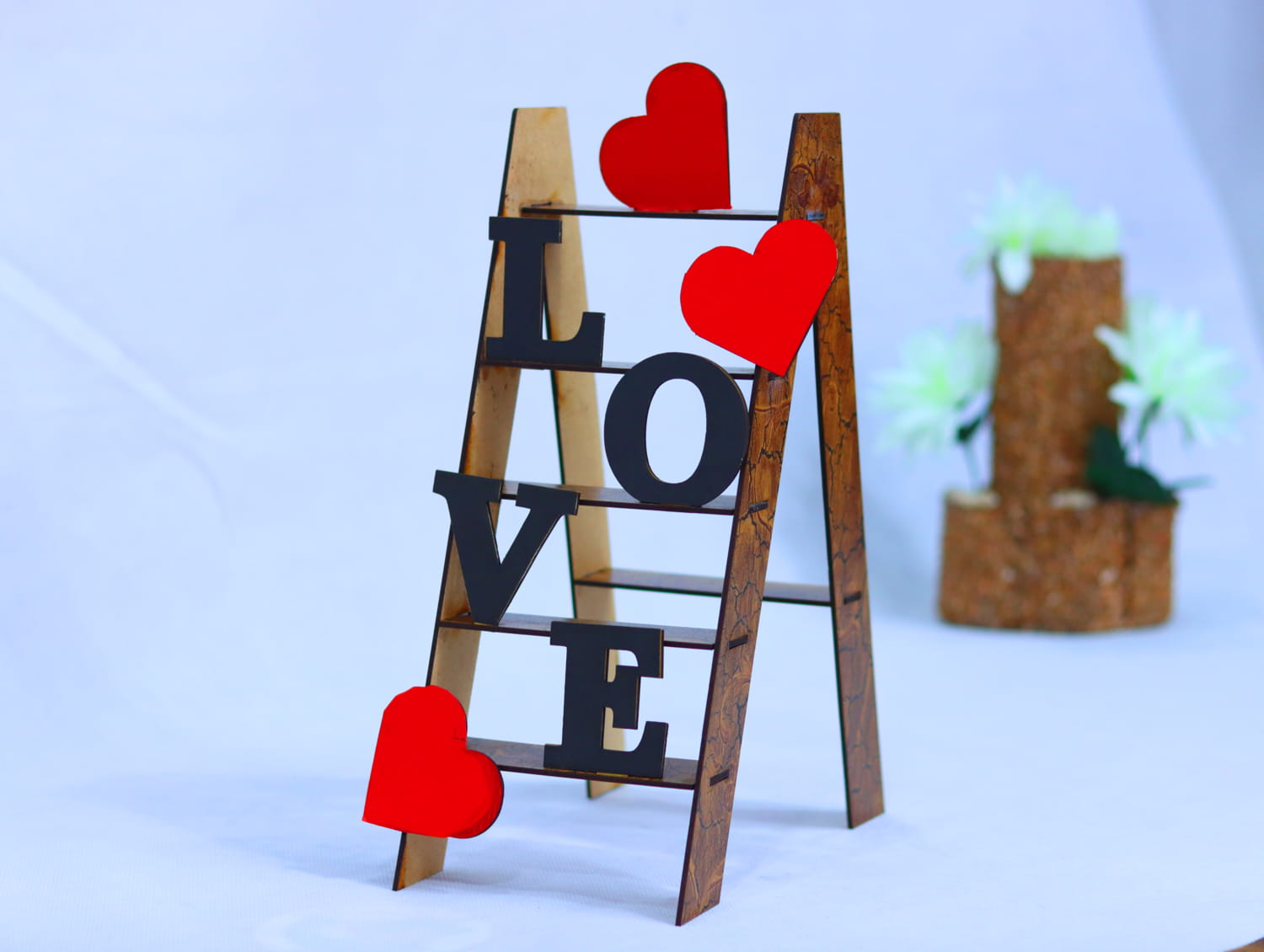 Laser Cut Love Stand 3mm Free Vector