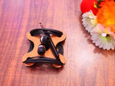 Laser Cut Earphone Cable Organizer Plywood 6mm DXF File