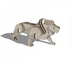 Laser Cut Layered Lion Free Vector