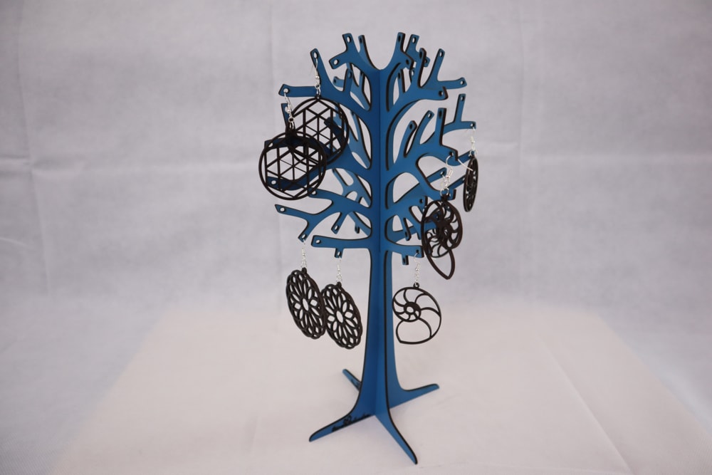 Laser Cut Jewelry Stand 6mm DXF File