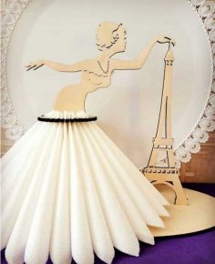 激光切割巴黎餐巾架模板