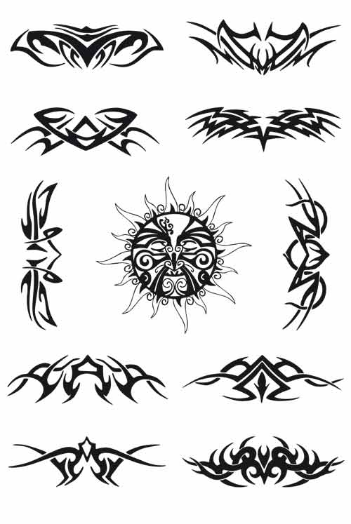Arte vetorial gratuita de tatuagem tribal