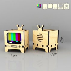 लेजर कट टीवी आकार का बॉक्स