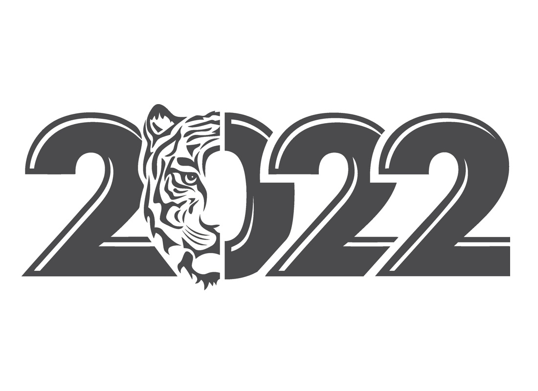 Laser Cut Engrave Year Of The Tiger 2022 Free Vector