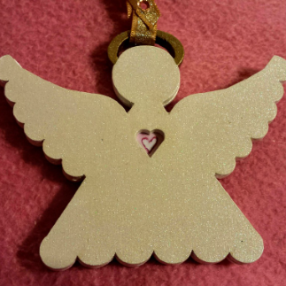 Laser Cut Angel Ornament SVG File