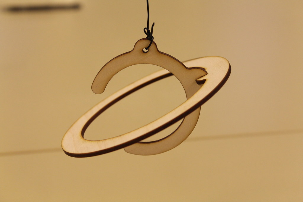 Laser Cut Saturn Ornament DXF File