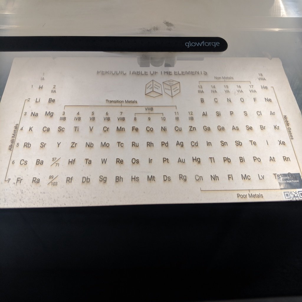 Laser Cut Periodic Table SVG File