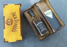Laser Cut Jack Daniels Wooden Gift Box Free Vector