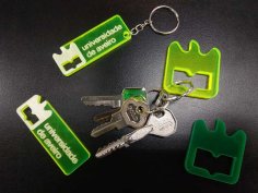 Laser Cut Custom Clear Acrylic Keychain Free Vector