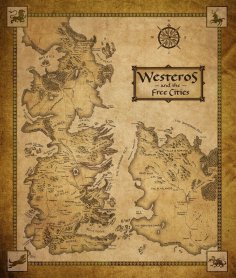 Laser Cut Map Of Westeros Game Of Thrones SVG File