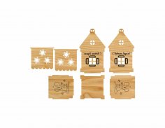 Laser Cut Engraved House Free Vector