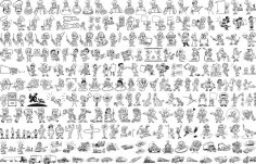 People Graphical Lineart Vector Set Free Vector