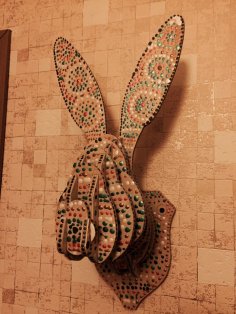 Rabbit Head 3D Puzzle Free Vector