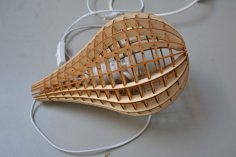 Laser Cut Teardrop Lamp – Split Parts To Replace Lightbulb