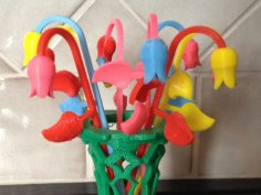 Spring Flowers With Vase 3D Printer Model