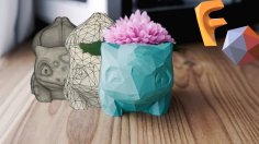 LowPoli Bulbasaur Flower Pot : Pokemon 3D Printer Model