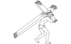 Christ With Cross dxf File