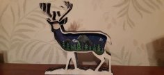 Laser Cut Multi Layer Deer Art