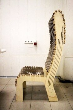 Laser Cut Live Hinge Chair