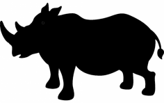 Archivo dxf de silueta de rinoceronte