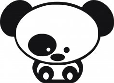 熊猫汽车贴纸矢量