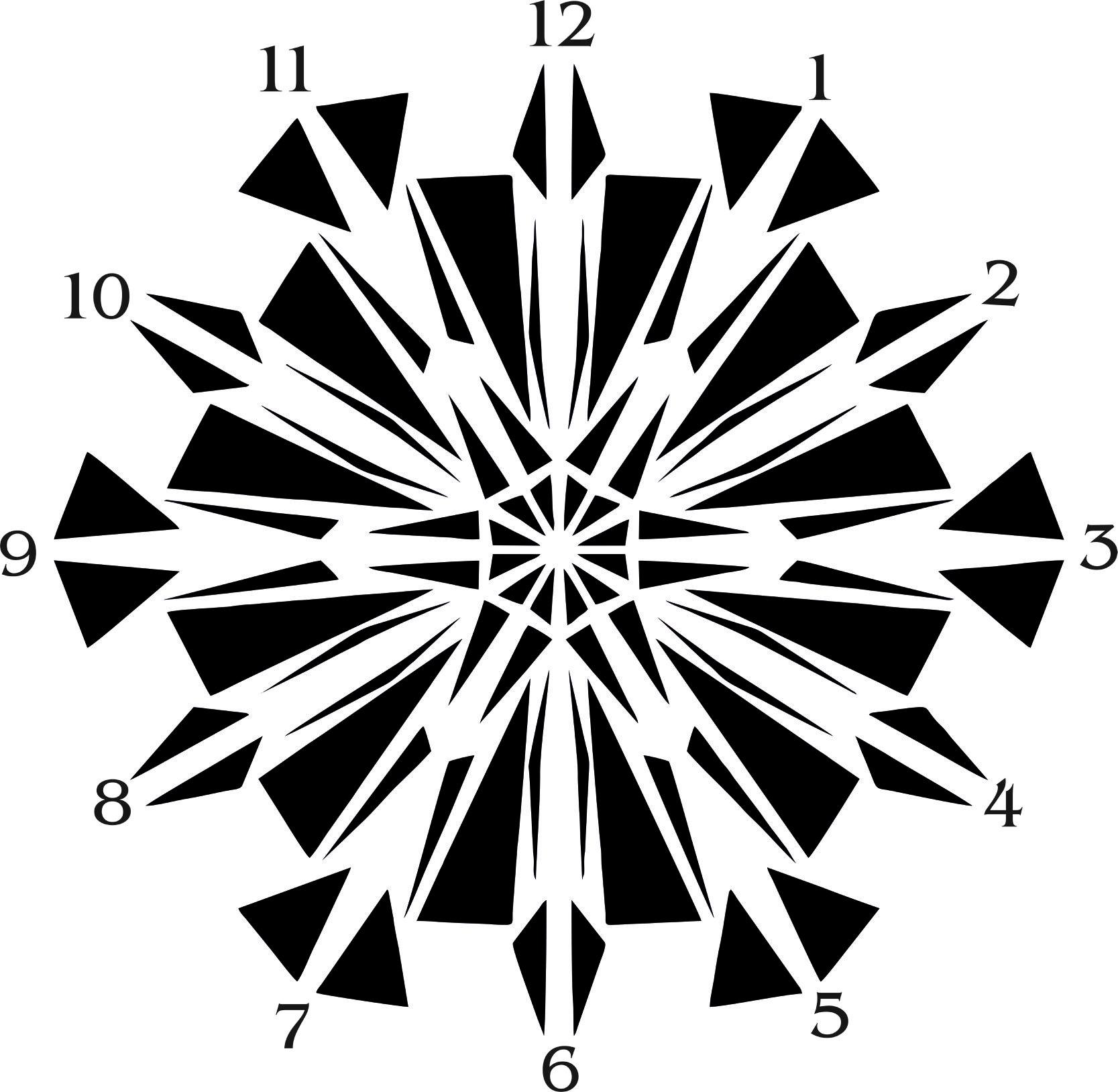 Черные абстрактные настенные часы вектор искусства jpg Изображение