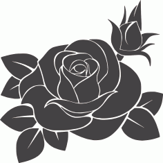 Rose Flower DXF File