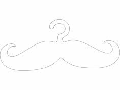 Cabide Bigode Cintre Moustache fichier dxf
