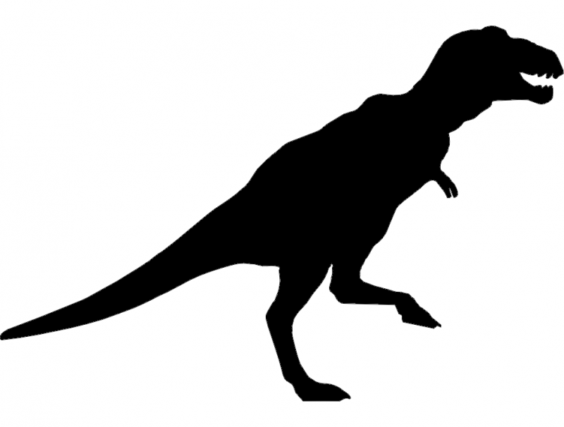 Download Trex Dinosaur Silhouette dxf File Free Download - 3axis.co