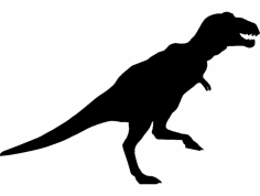 Trex Dinosaur Silhouette فایل dxf