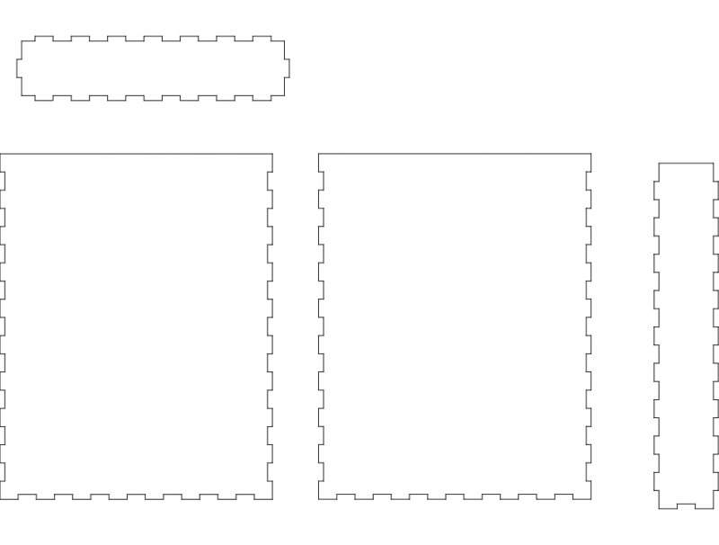 Arquivo dxf de papel de caixa