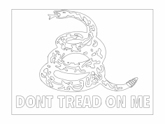 don't Tread On Me 2 tệp dxf